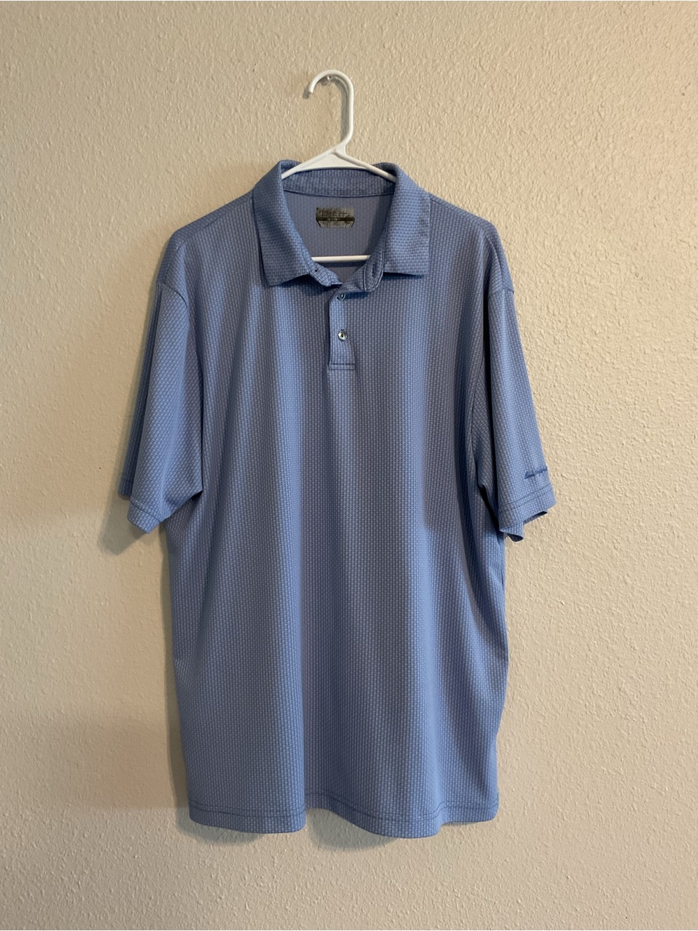 Hogan Light Blue Textured Polo Shirt